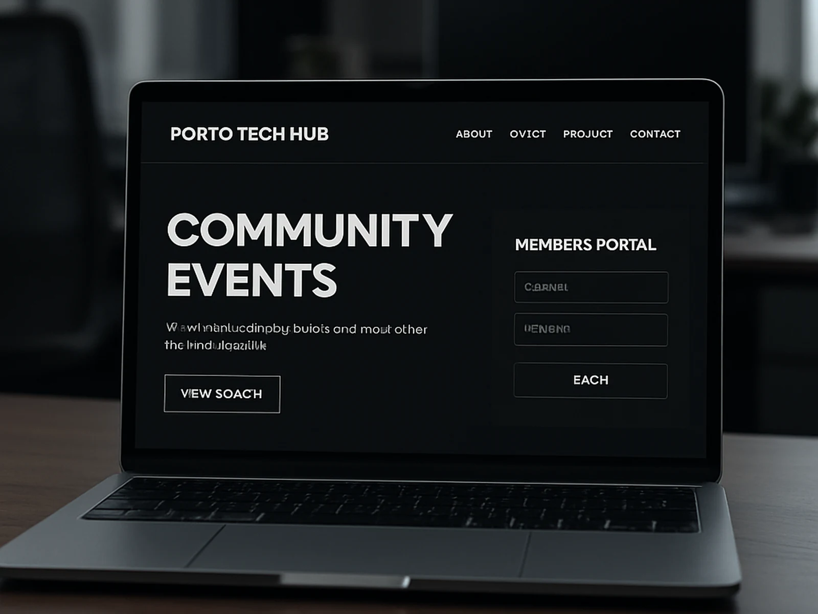 Porto Tech Hub website redesign by jujudesigned